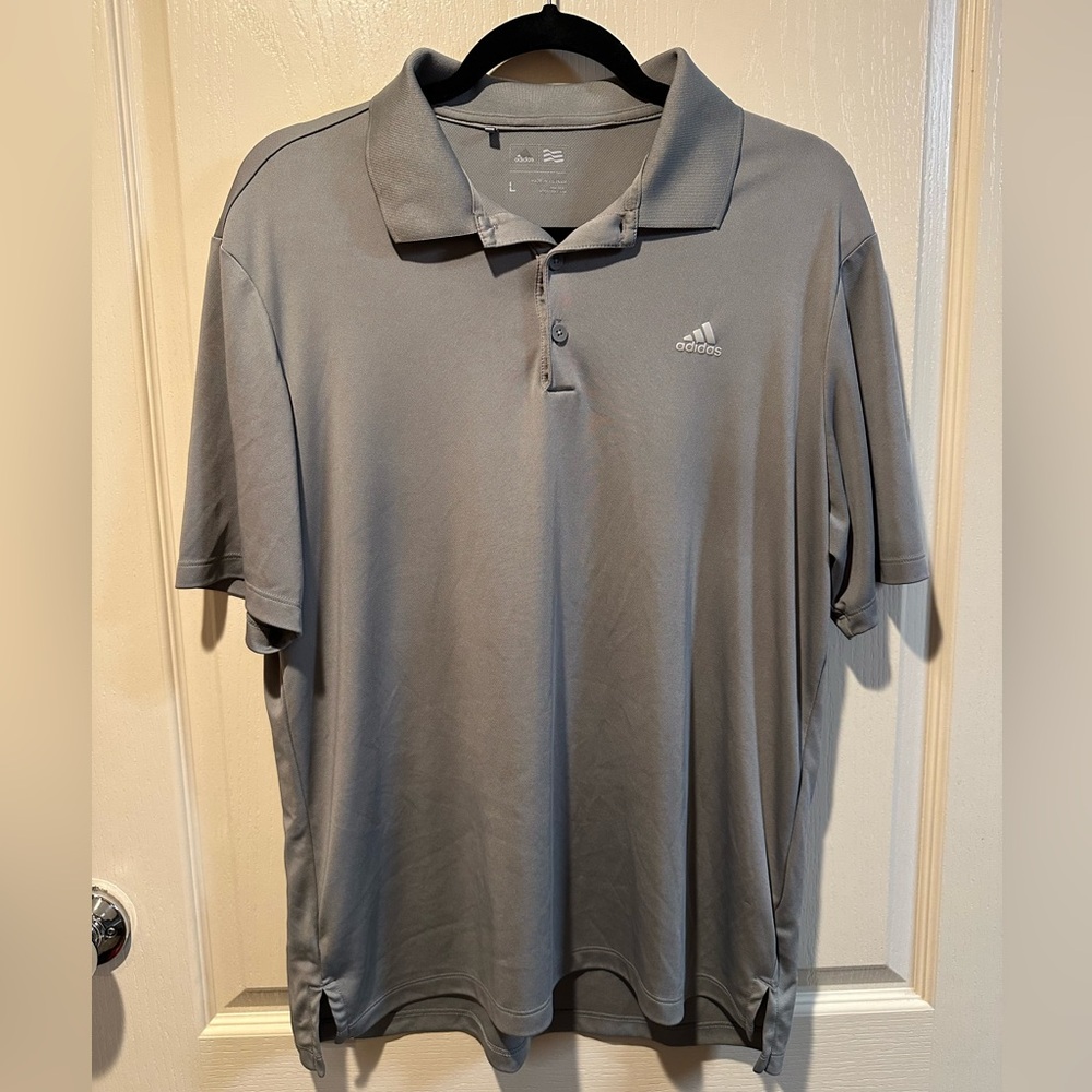 Adidas Gray Golf Polo- Large